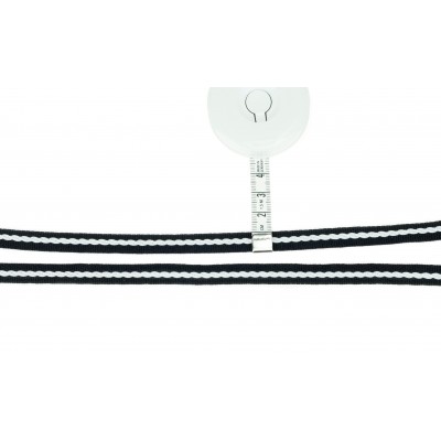 Taśma lampasowa TR028 długość 50 yrd szerokość 10 mm black&white