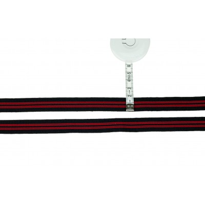 Taśma lampasowa TA 1504 długość 10 m szerokość 18 mm black and red