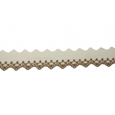 Koronka haft na tiulu KR531 szerokość 53 mm długość 14 yrd kolor 185
