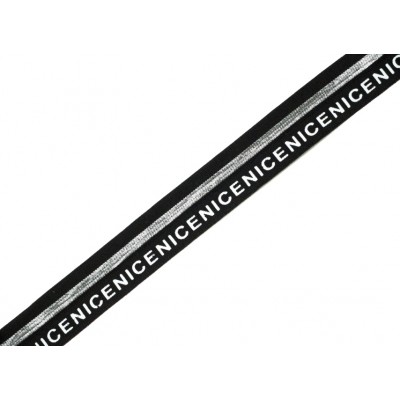 Guma łamana GU1448 czarno srebrna szerokość 20mm długość 25m