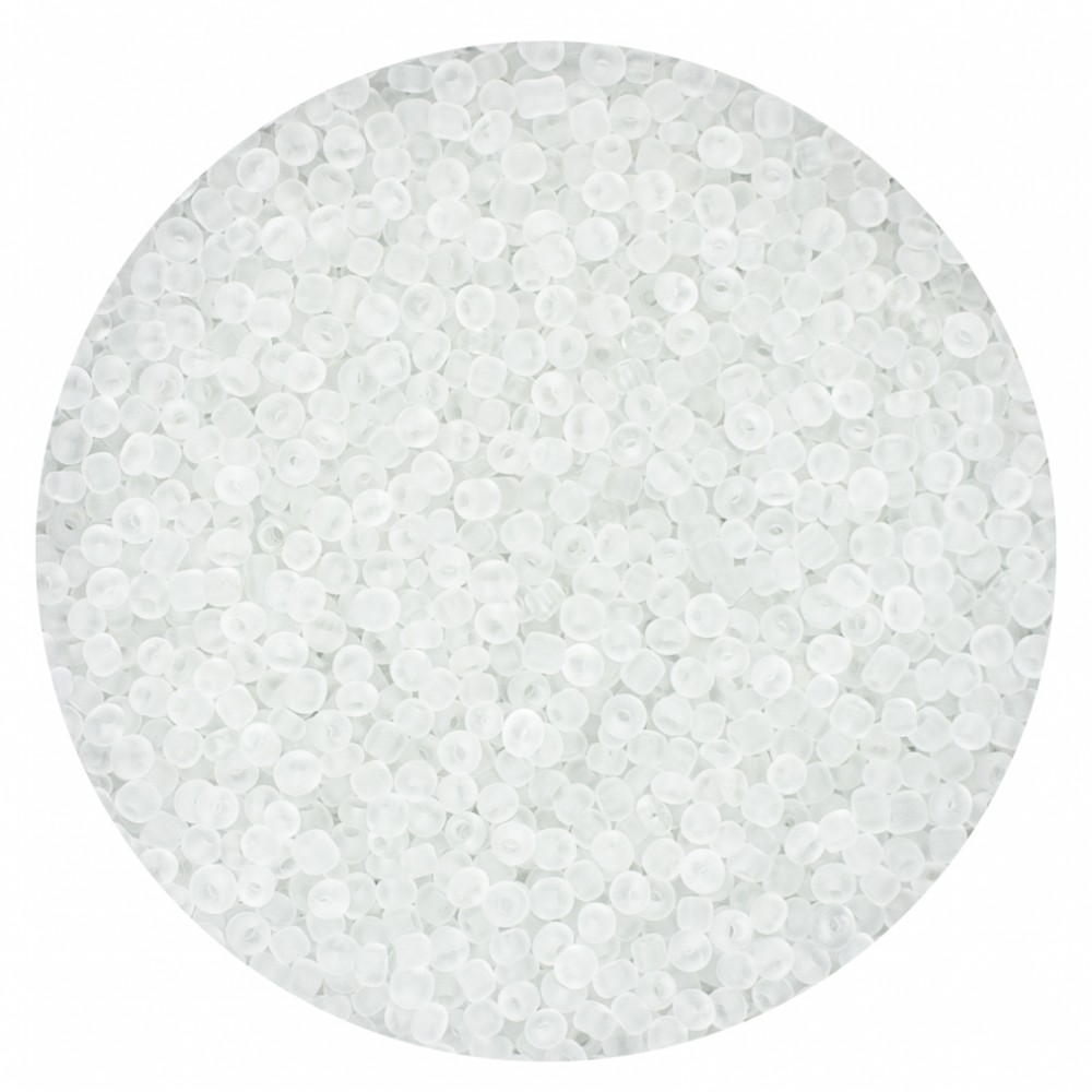 Koraliki szklane drobne 3 mm kolor m52 biały szron