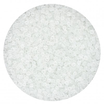 Koraliki szklane drobne 3 mm kolor m52 biały szron
