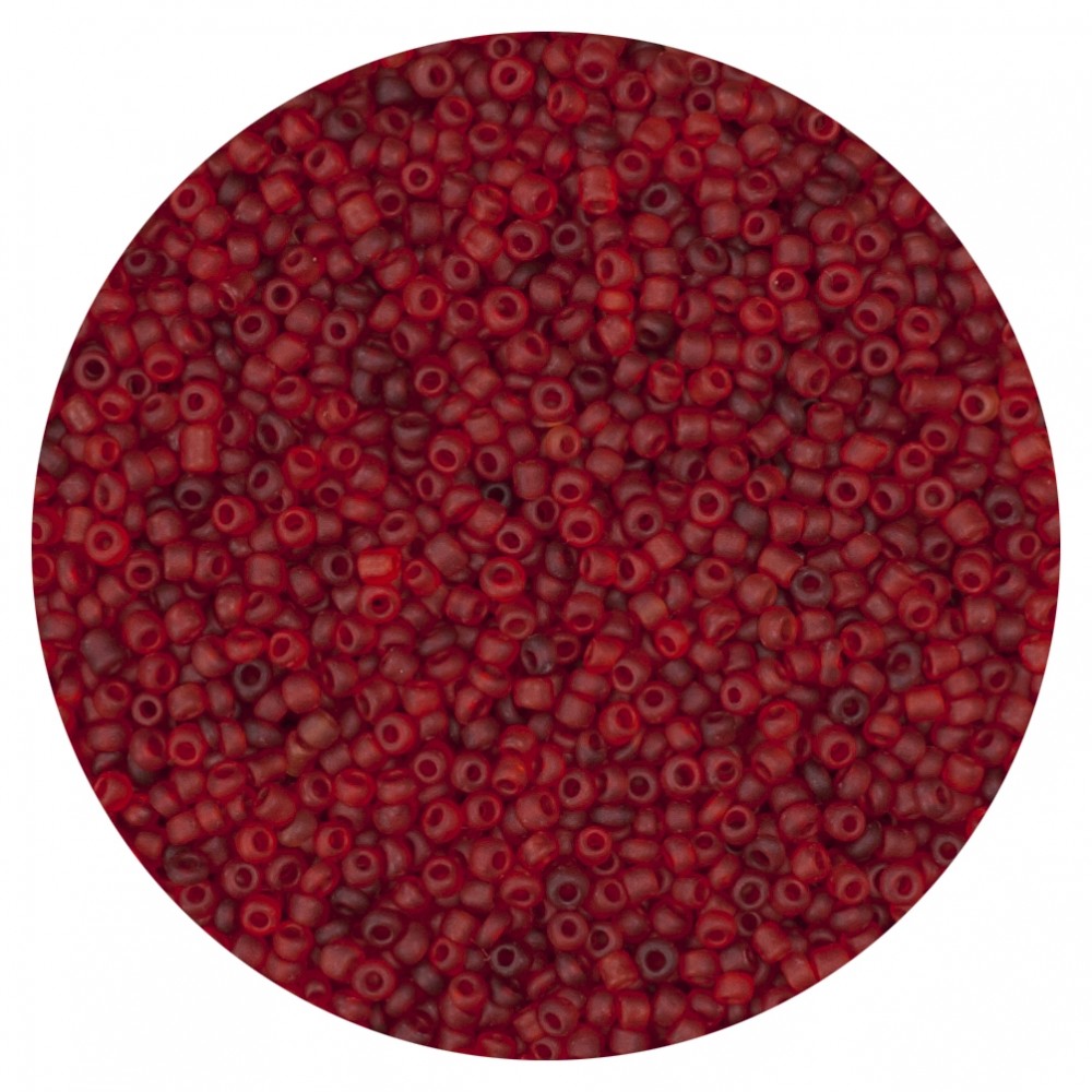 Koraliki szklane drobne 3 mm kolor m5 czerwony szron