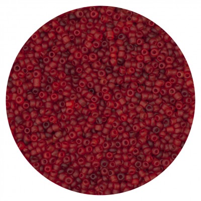Koraliki szklane drobne 3 mm kolor m5 czerwony szron