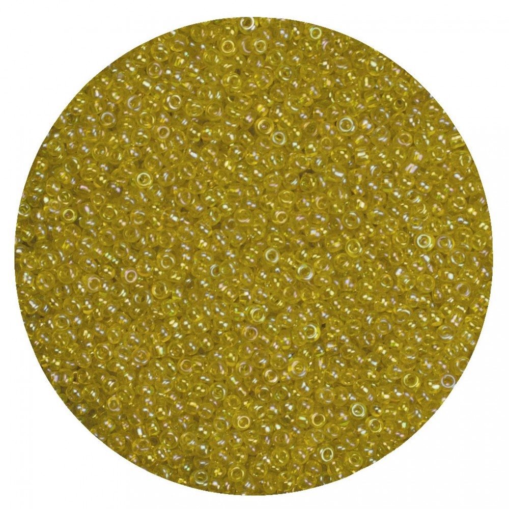 Koraliki szklane drobne 3 mm kolor 170 żółty przezierny