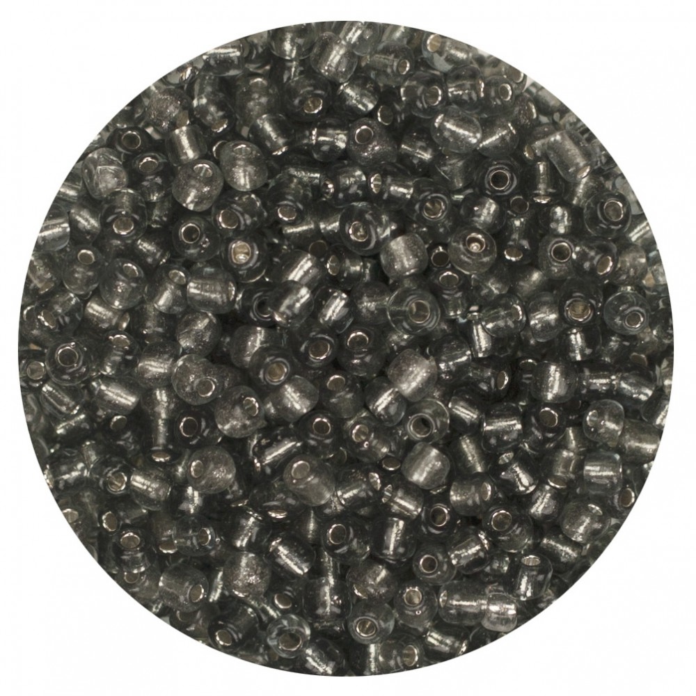 Koraliki szklane grube 6 mm kolor 52 szklisty grafit