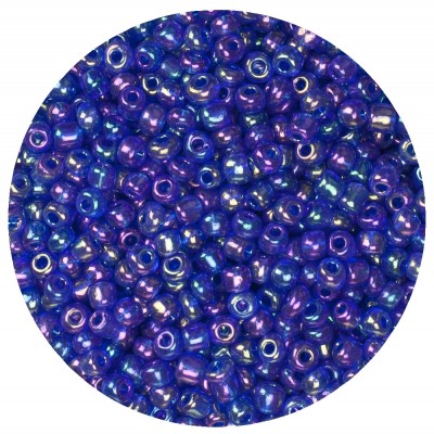 Koraliki szklane grube 6 mm kolor 168 akwamaryna płynny metal