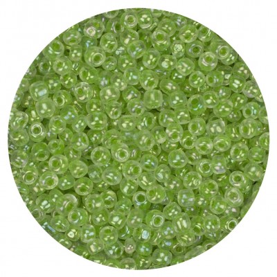 Koraliki szklane grube 6 mm kolor 212 seledynowy opal