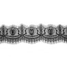 Koronka francuska z rzęskami czarna GNRCJ0166 sz. 60mm dł. 3m