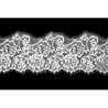 Koronka francuska z rzęskami biała GNRS8516 sz. 100mm dł. 3m
