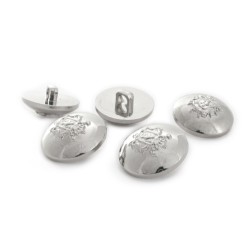 Guzik z herbem srebrny 21 mm 5 szt