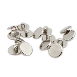 Guzik okrągły srebrny 13 mm 5 szt