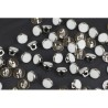 Guzik biało srebrny 55652 10 mm 5 szt