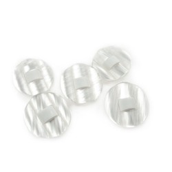 Guzik biały perłowy ze stopką 53069 25 mm 5 szt