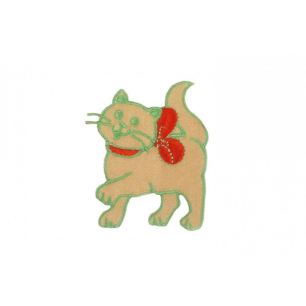 Naprasowanka łata kotek zielony