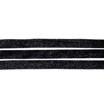 Aksamitka tasiemka brokatowa czarna TA40277 18mm długość 30 yrd