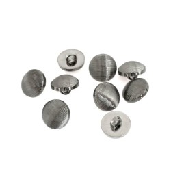 Guzik w prążki ciemny nikiel 58026 13 mm 5 szt
