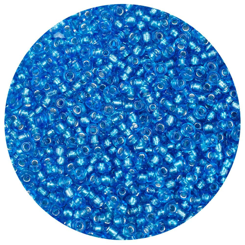 Koraliki szklane drobne 3 mm kolor 23B nasycony niebieski
