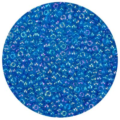 Koraliki szklane drobne 3 mm kolor 163 niebieski płynny metal
