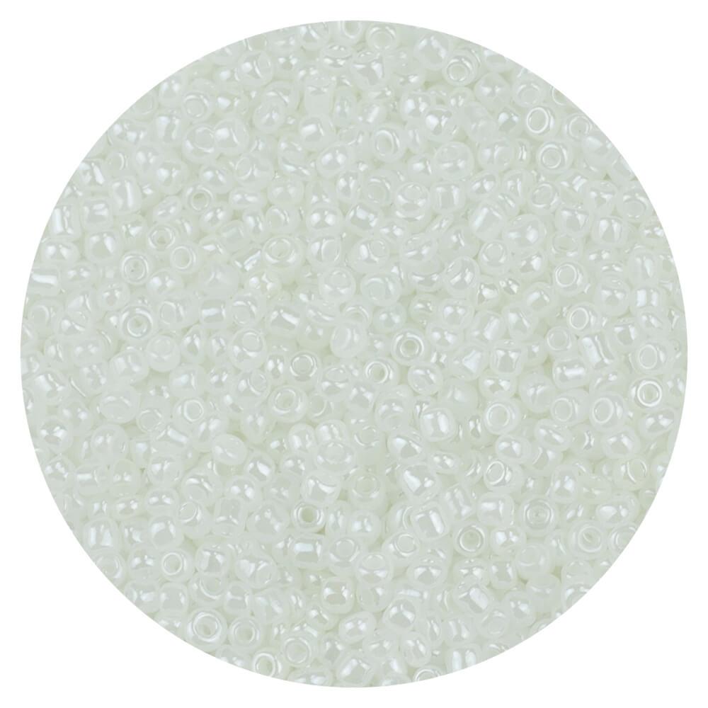 Koraliki szklane drobne 3 mm kolor 141 biały
