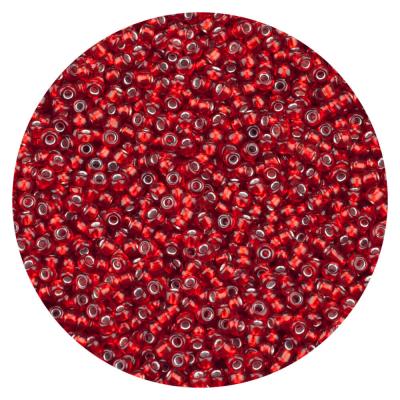 Koraliki szklane drobne 3 mm kolor 25 świetlisty czerwony