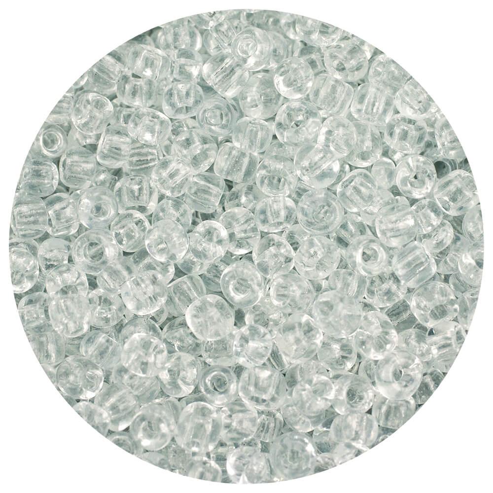 Koraliki szklane grube 6 mm kolor 1 białe szkło