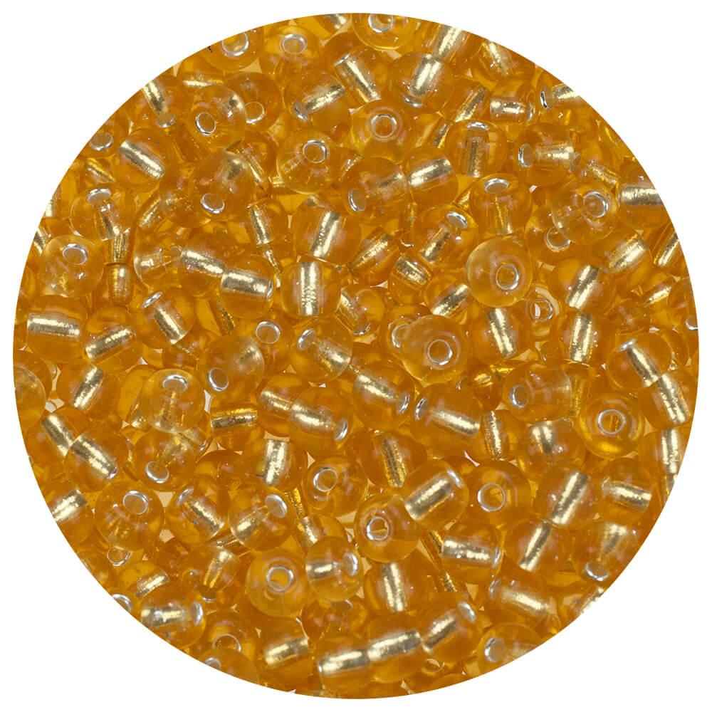 Koraliki szklane grube 6 mm kolor 22 słomkowy miód
