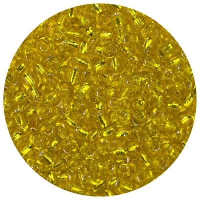 Koraliki szklane grube 6 mm kolor 30 żółta zieleń