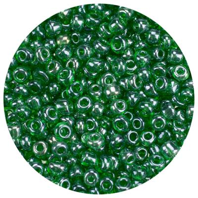 Koraliki szklane grube 6 mm kolor 107b zieleń butelkowa