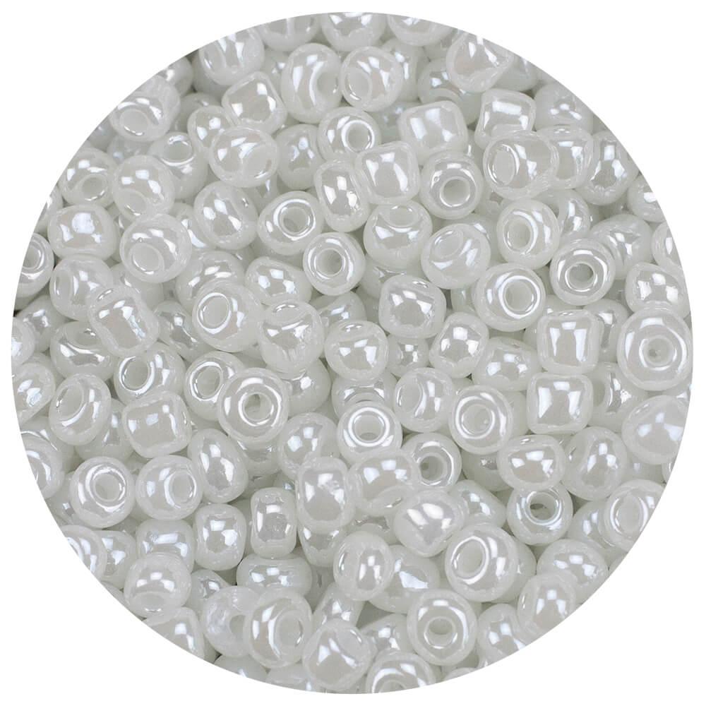 Koraliki szklane grube 6 mm kolor 141 biały
