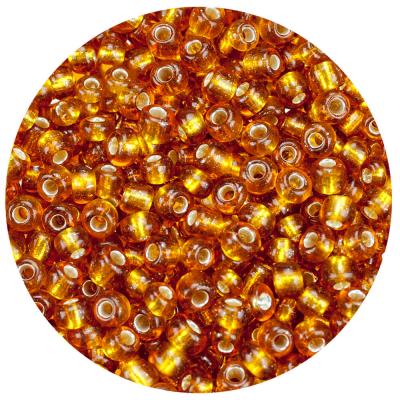 Koraliki szklane grube 6 mm kolor 53 złoty miód