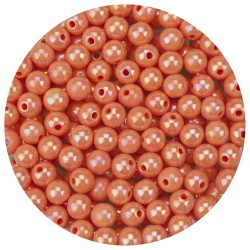 Koraliki akrylowe 50207 rozmiar 6mm kolor pomarańcz opal