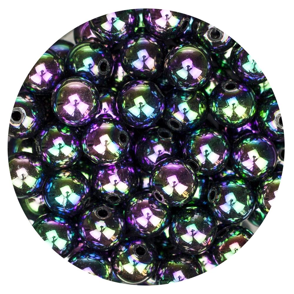Koraliki akrylowe czarne opal różne rozmiary