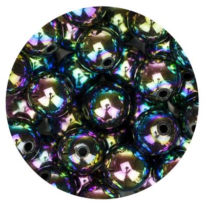 Koraliki akrylowe czarne opal różne rozmiary