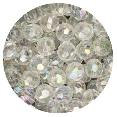Koraliki akrylowe fasetowane przezroczyste opal różne rozmiary