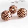 Koraliki drewniane naturalna zebra 30mm