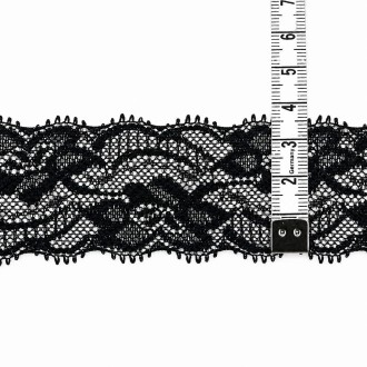 Koronka stylonowa elastyczna KR1171 40 mm czarna