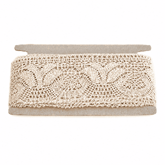 Koronka bawełniana KRB17028 63 mm ecru | Grofes