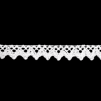 Koronka bawełniana KRB20573 16 mm biała | Grofes