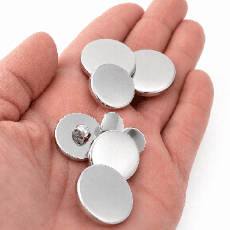 Guzik półperła 55110 11/18/21 mm srebrny | Grofes