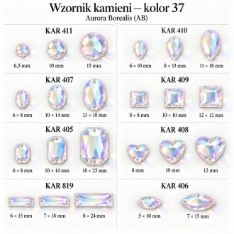 Kamienie akrylowe KAR408 AB – serca