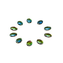 Kamienie akrylowe KAR407 10x14mm tęczowy opal