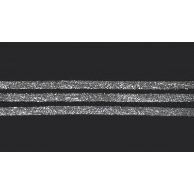 Aksamitka brokatowa srebrzysta tasiemka TA40277 10mm długość 30 yrd
